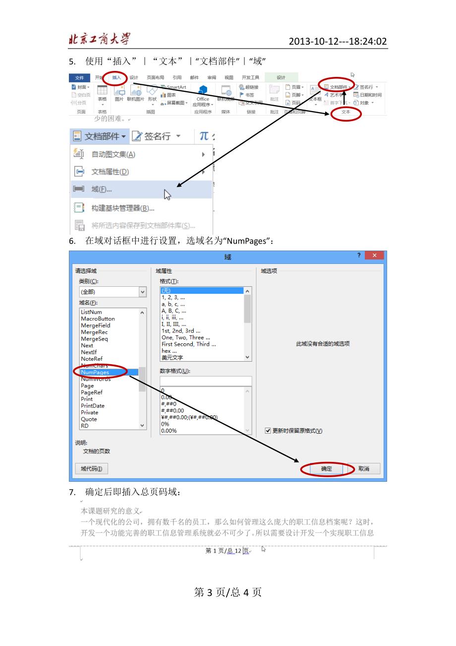 Word 2013 中设置“第X页_总X页”格式的页码_第3页