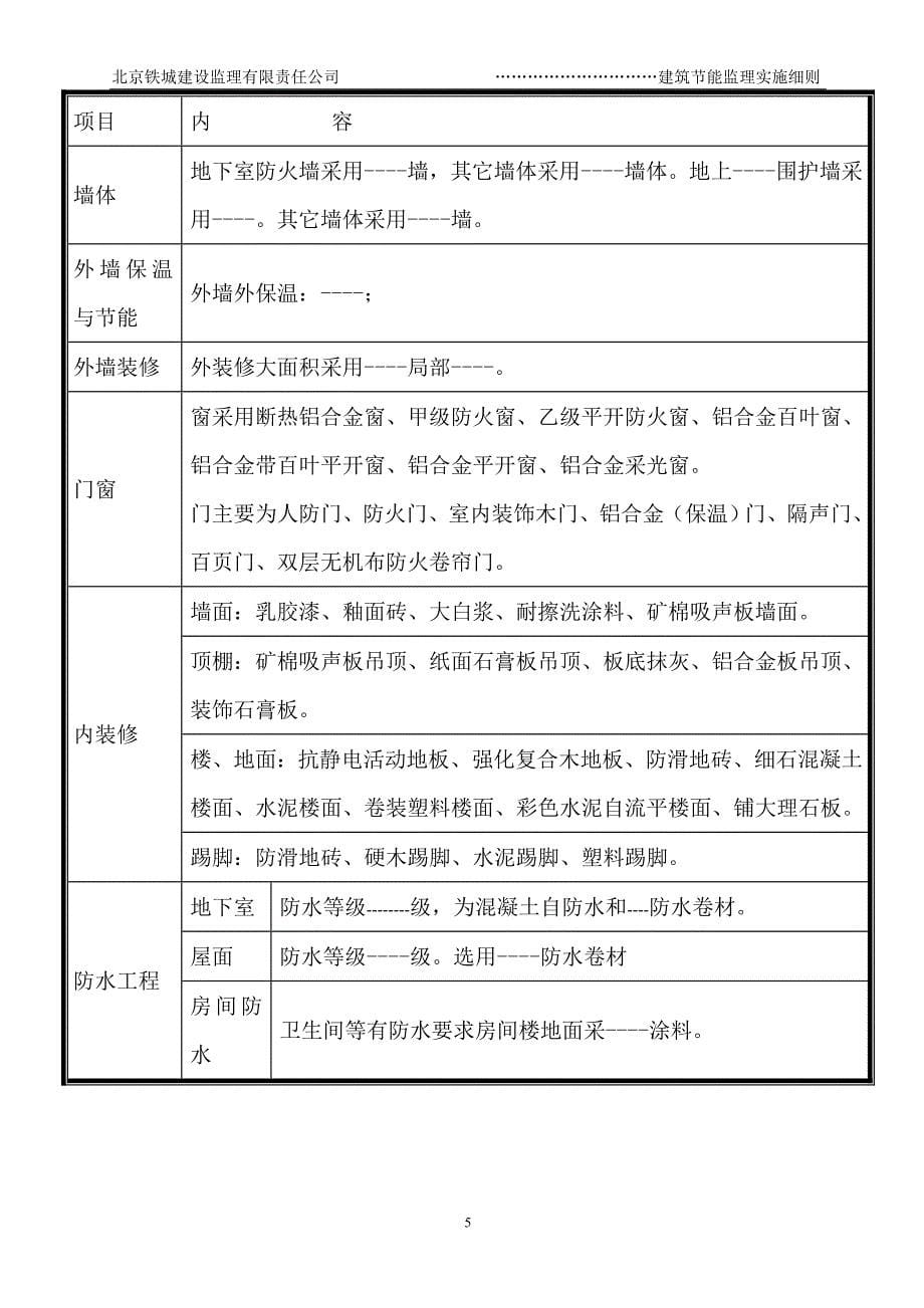 建筑节能工程施工监理细则——新样本_第5页