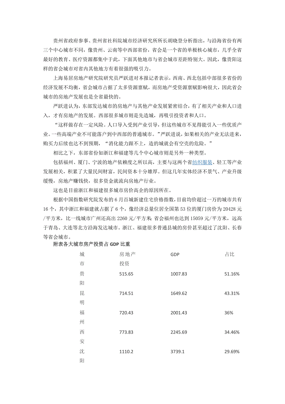 对地产依赖度 贵阳最高深圳最低_第3页