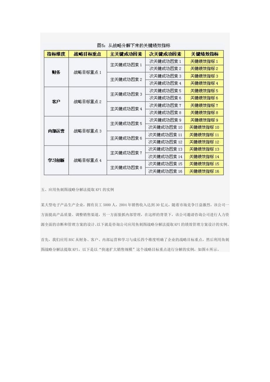 鱼刺图战略分解法在绩效管理方案设计中的应用_第5页