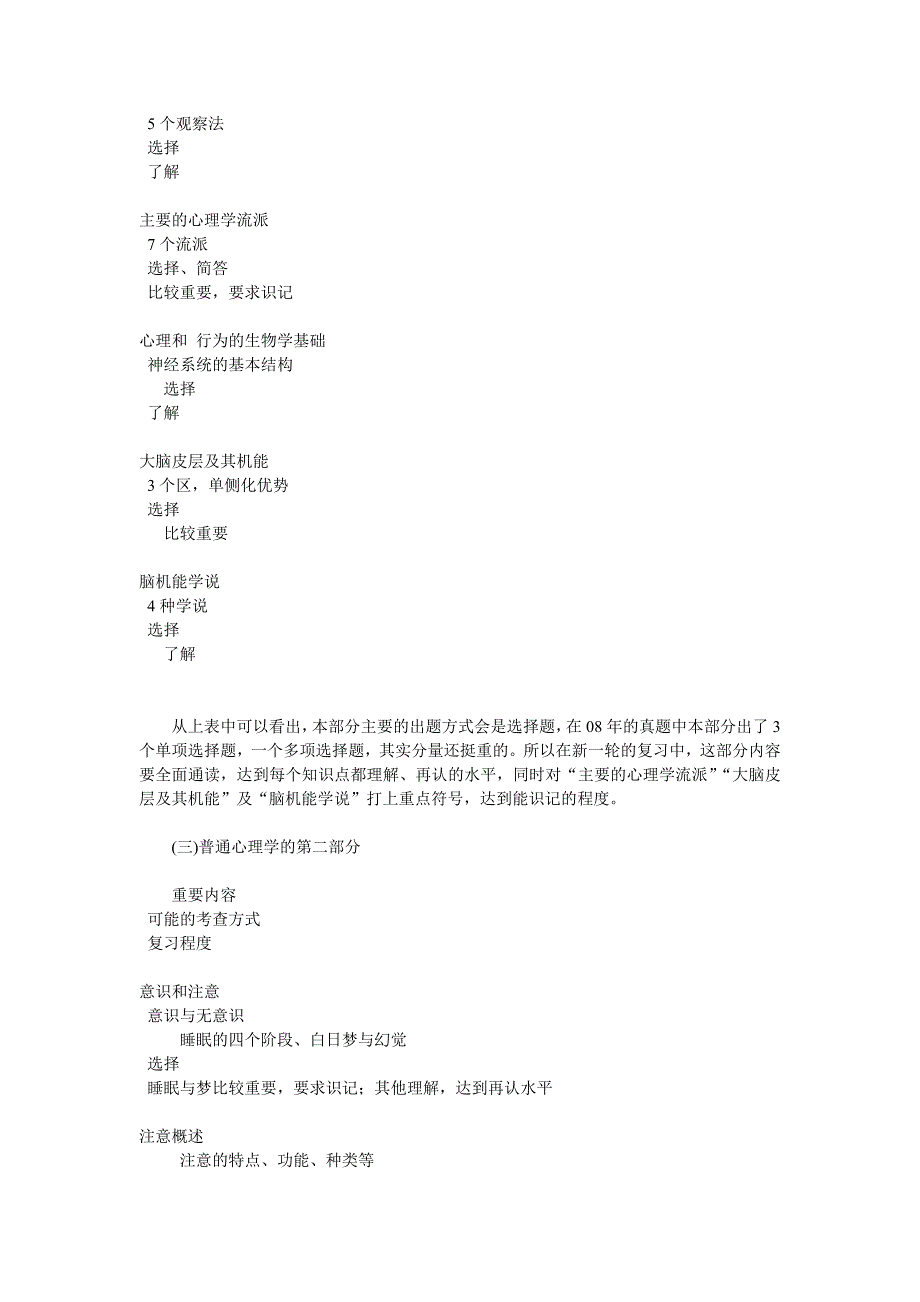 心理学大纲普通心理学大纲解析_第2页