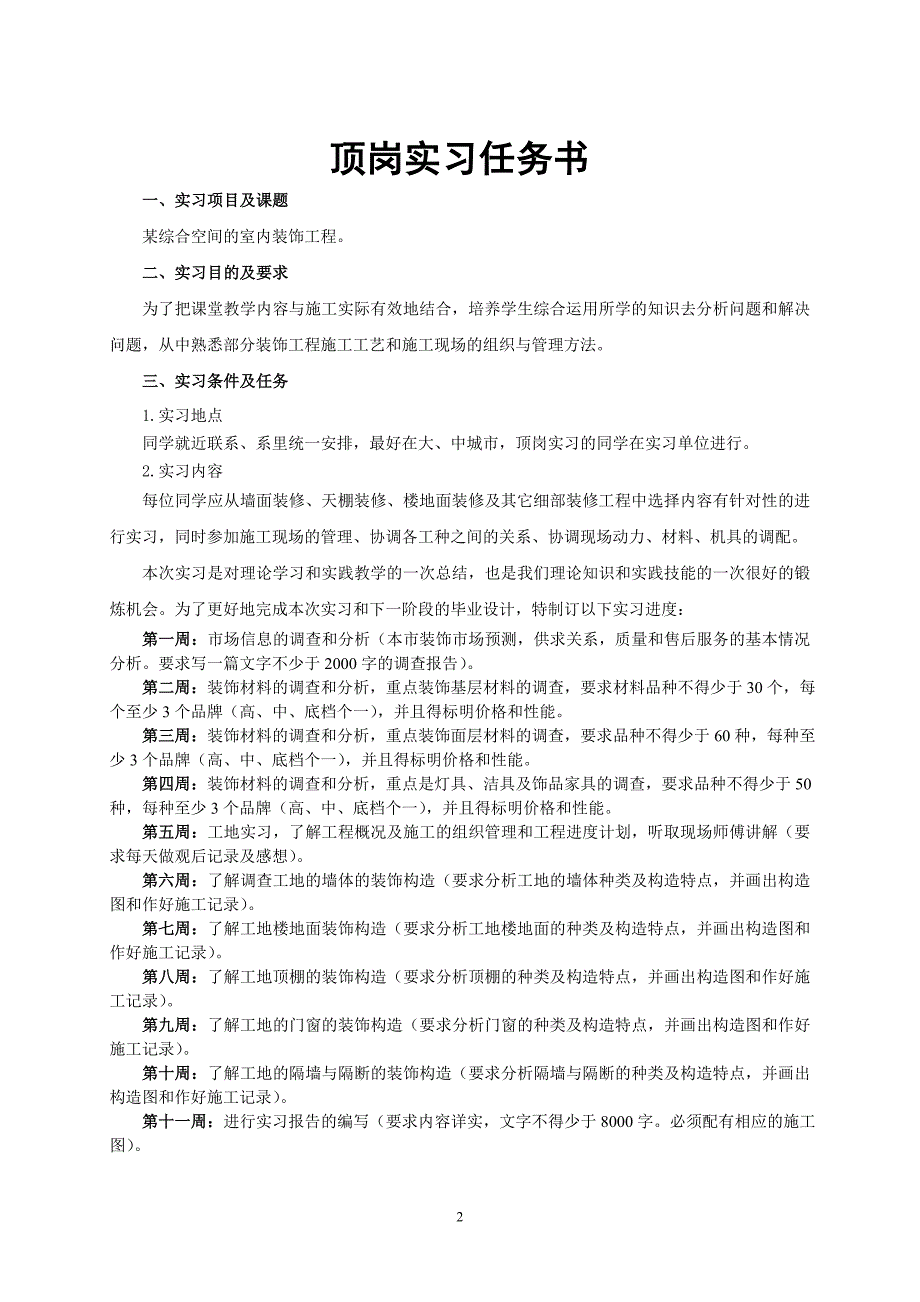 环境艺术建筑装饰装修顶缸实习报告_第3页