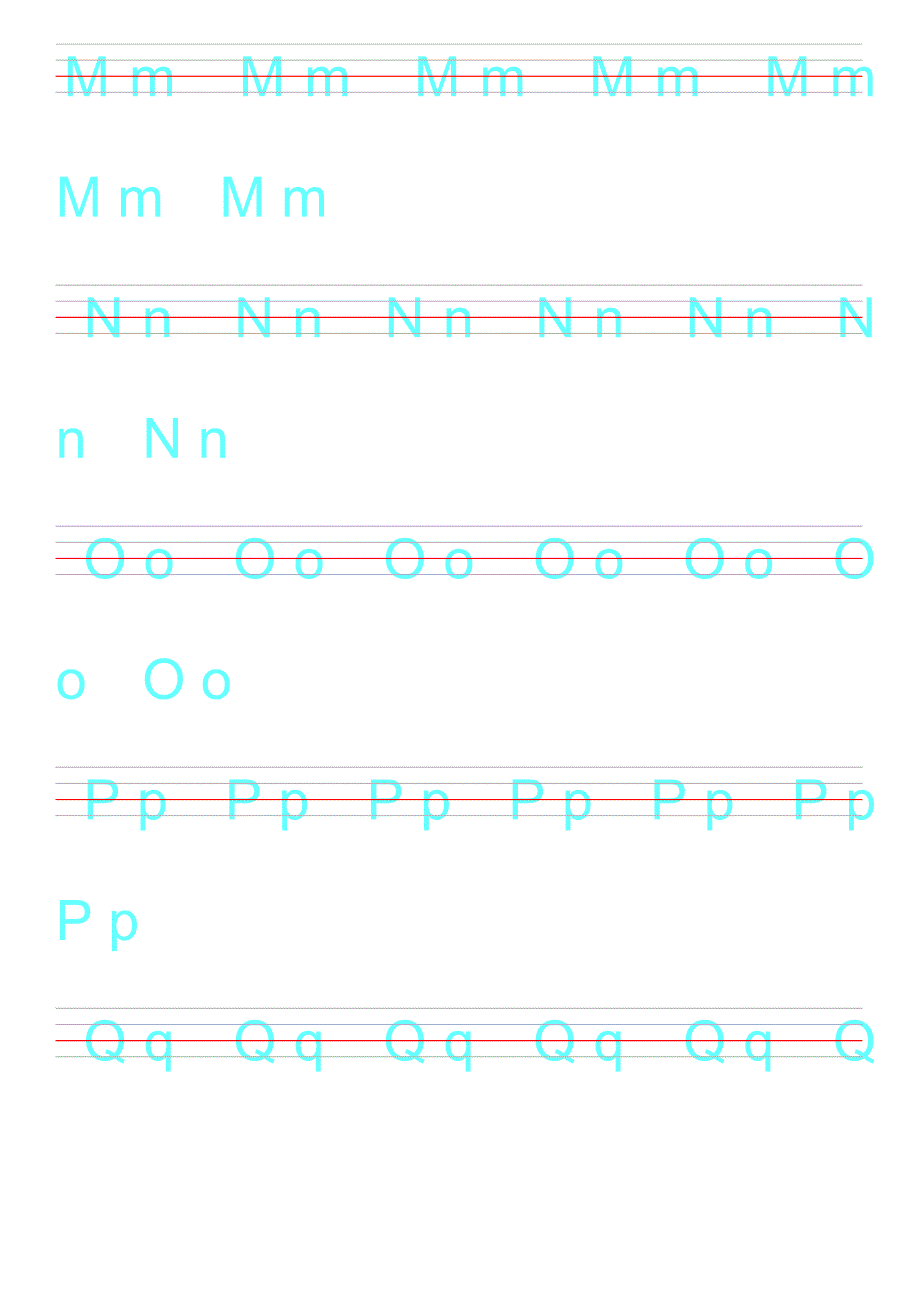 英文字母手字体临摹字帖_第4页