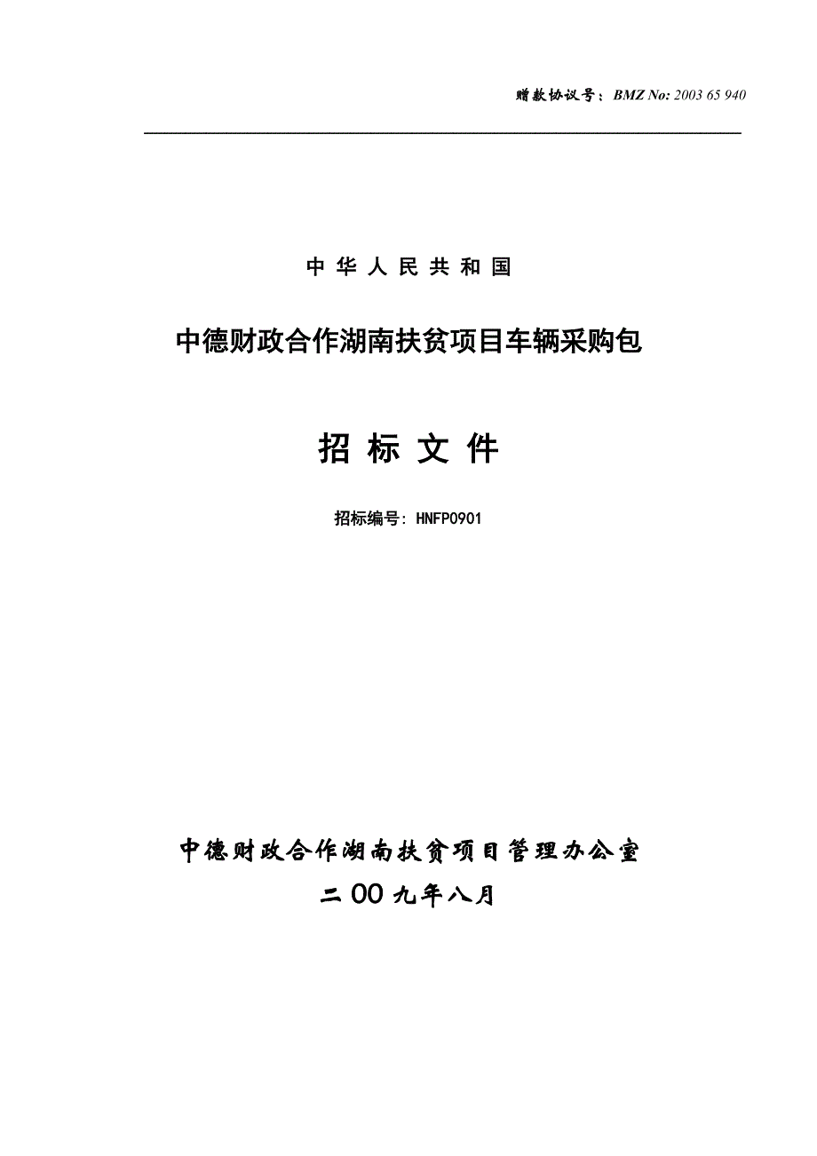 扶贫项目车辆采购包招标文件_第1页