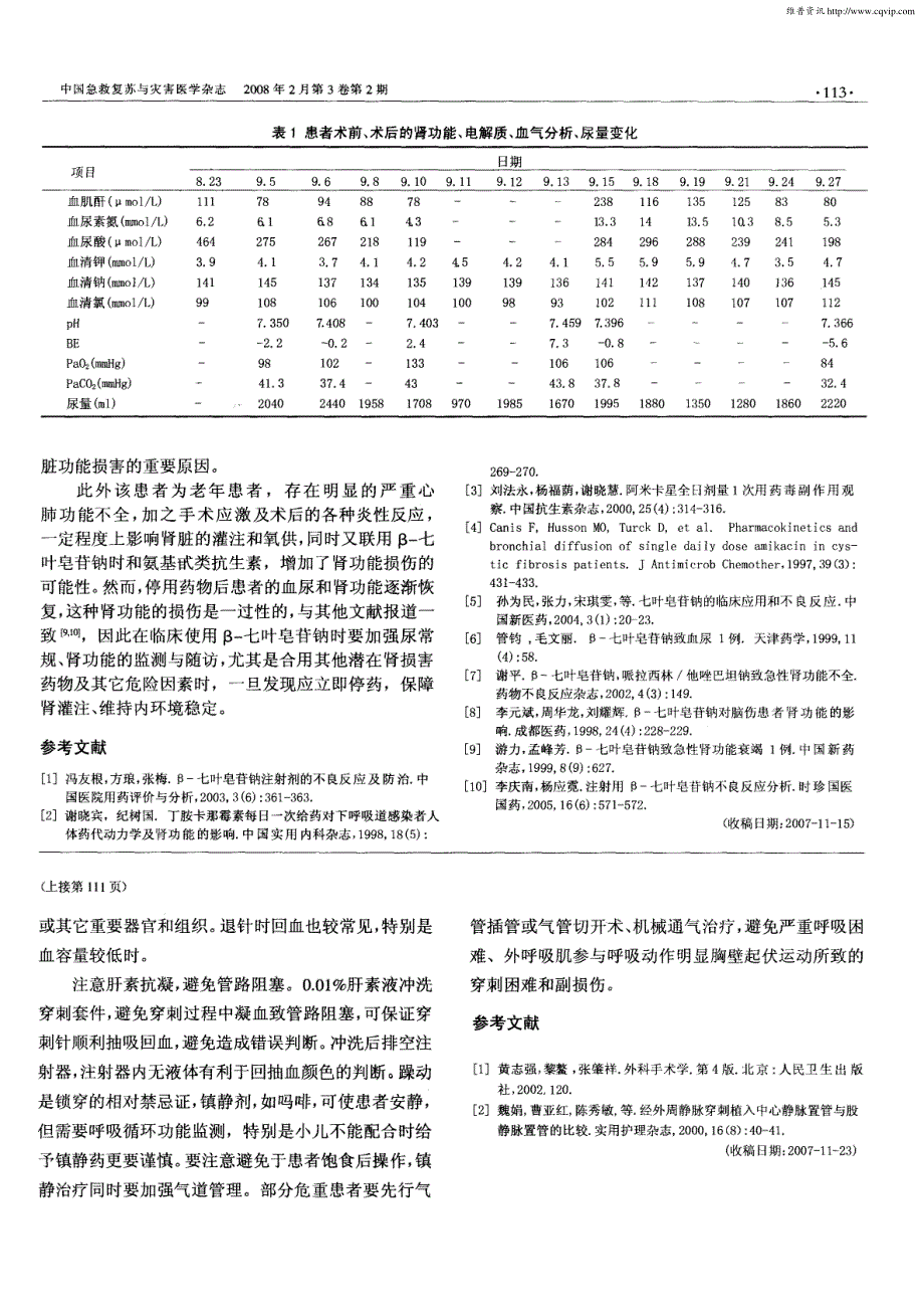 ICU中锁骨下静脉穿刺术临床应用863例_第3页