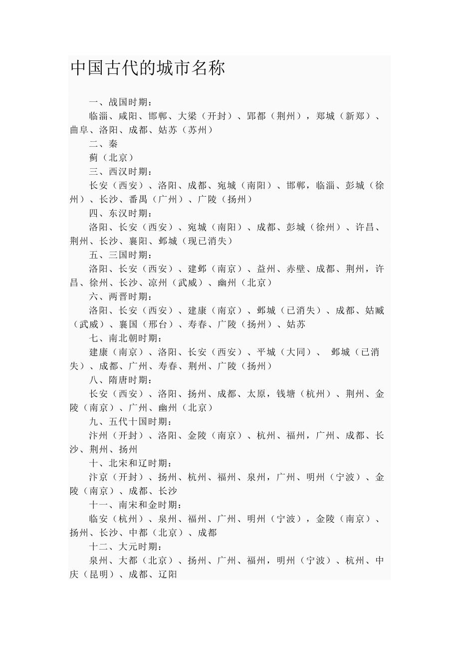 中国古代城市名称_第1页