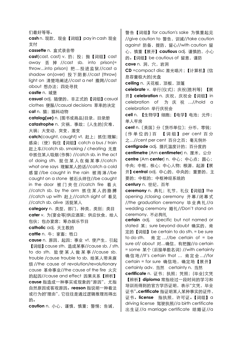 四川省2013届高考词汇3300手册系列3_第3页