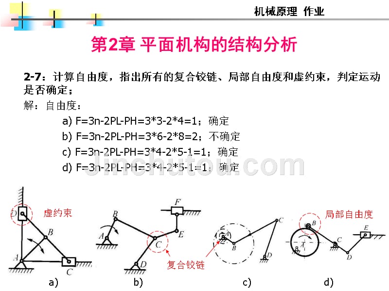 机械原理习题及答案2_第3页