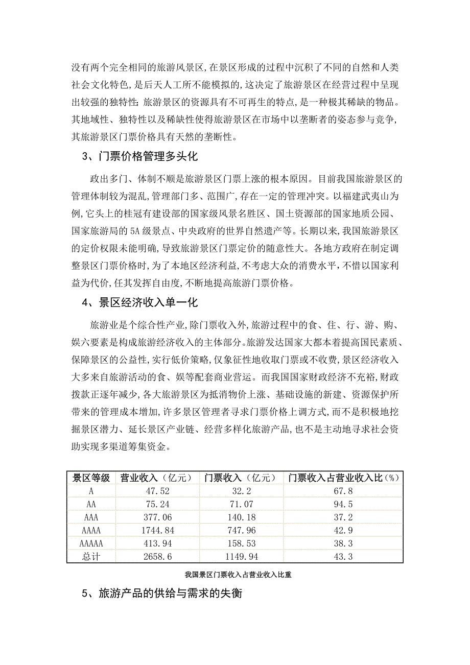 我国旅游景区门票乱涨价的原因与治理_第4页