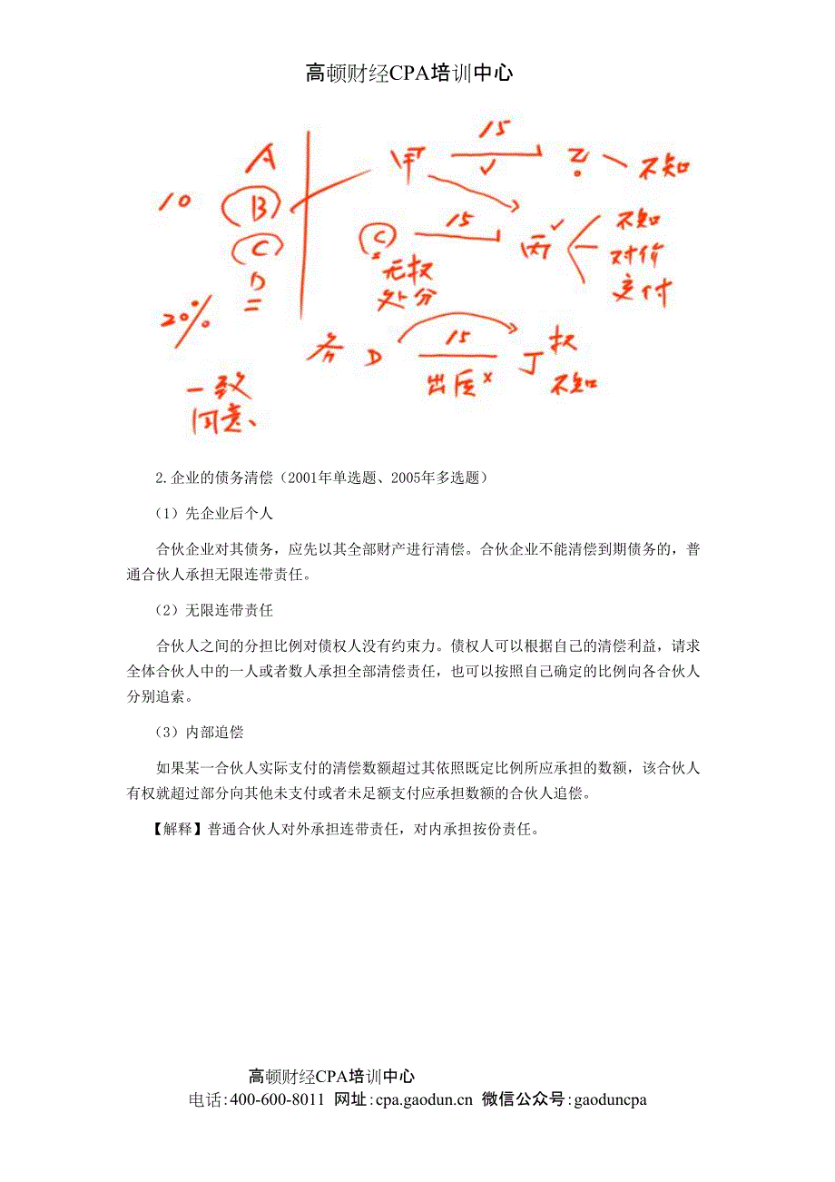 CPA《经济法》考点解读第05章 合伙企业法律制度02_第2页