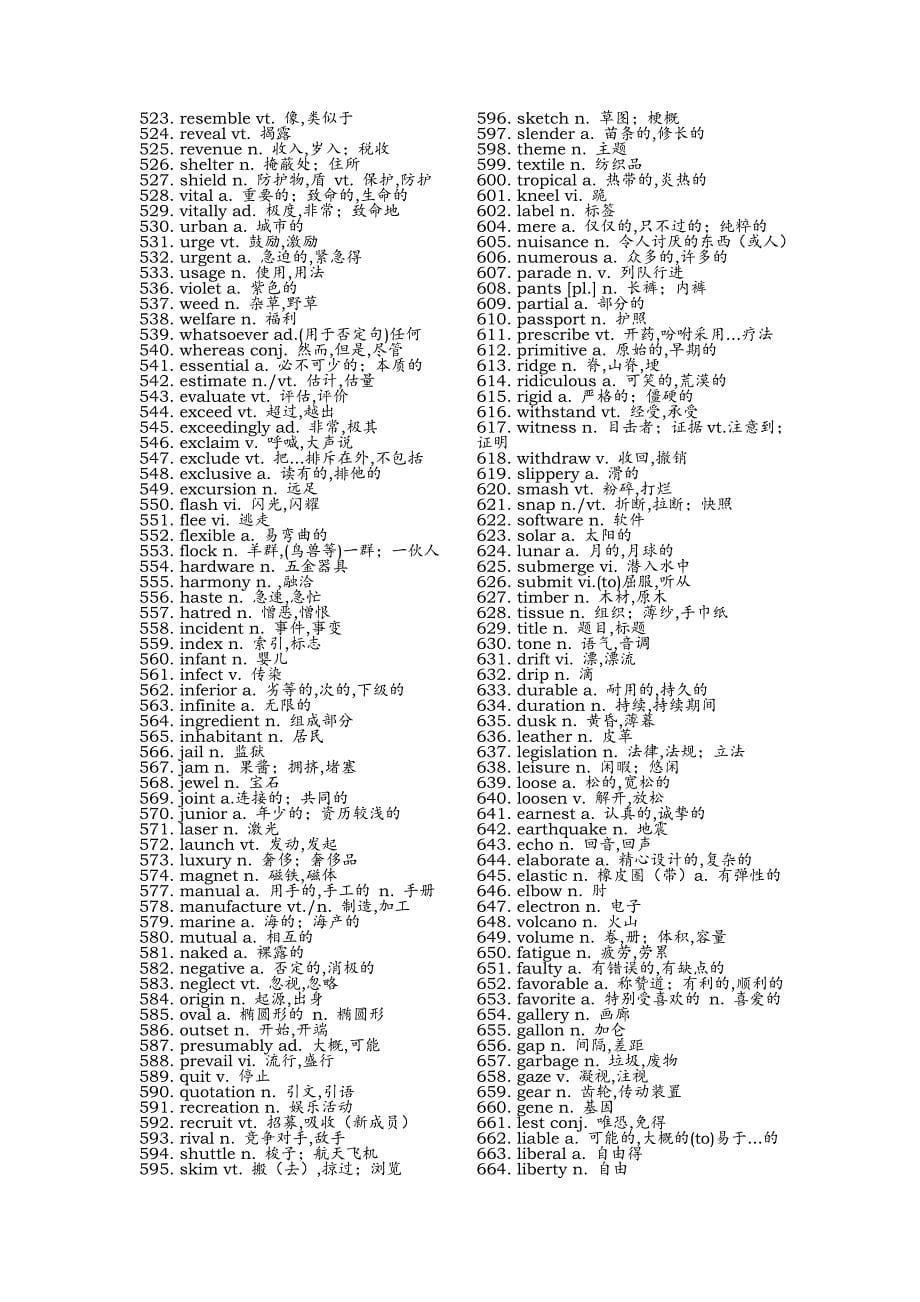 高考阅读理解高频单词690个._第5页