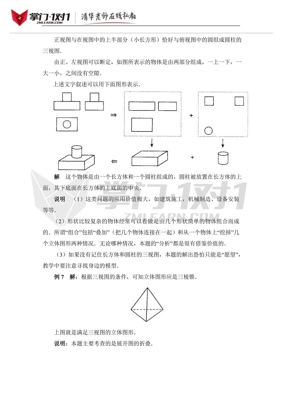 《从三个方向看物体的形状》典型例题1-掌门1对1_第5页