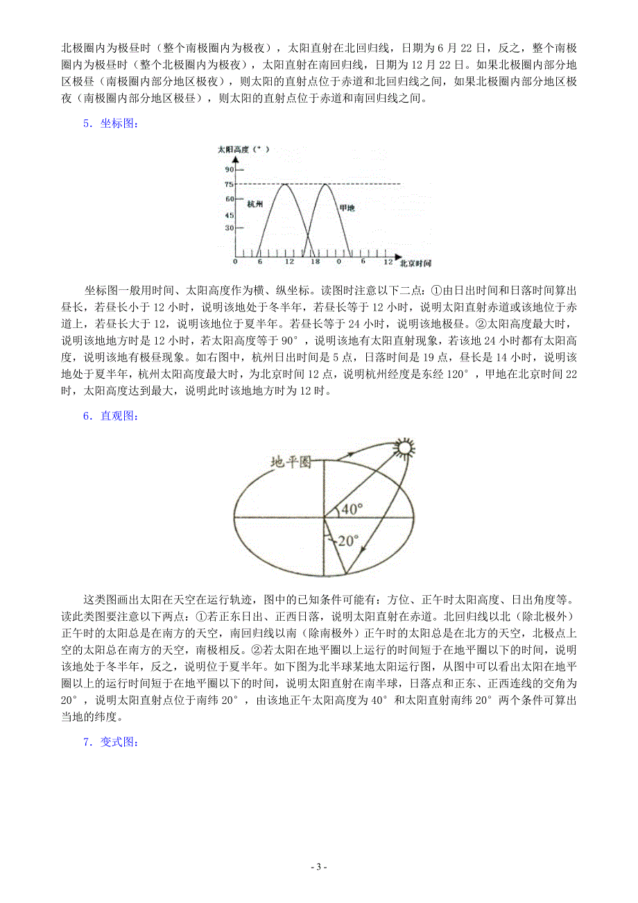 高考地理复习专题——太阳光照图的判读_第3页