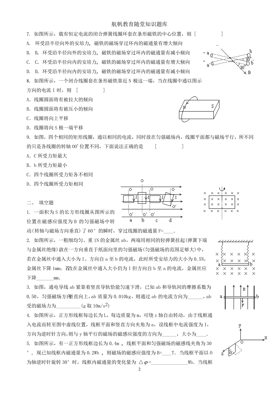 磁场对通电导线的作用力1_第2页