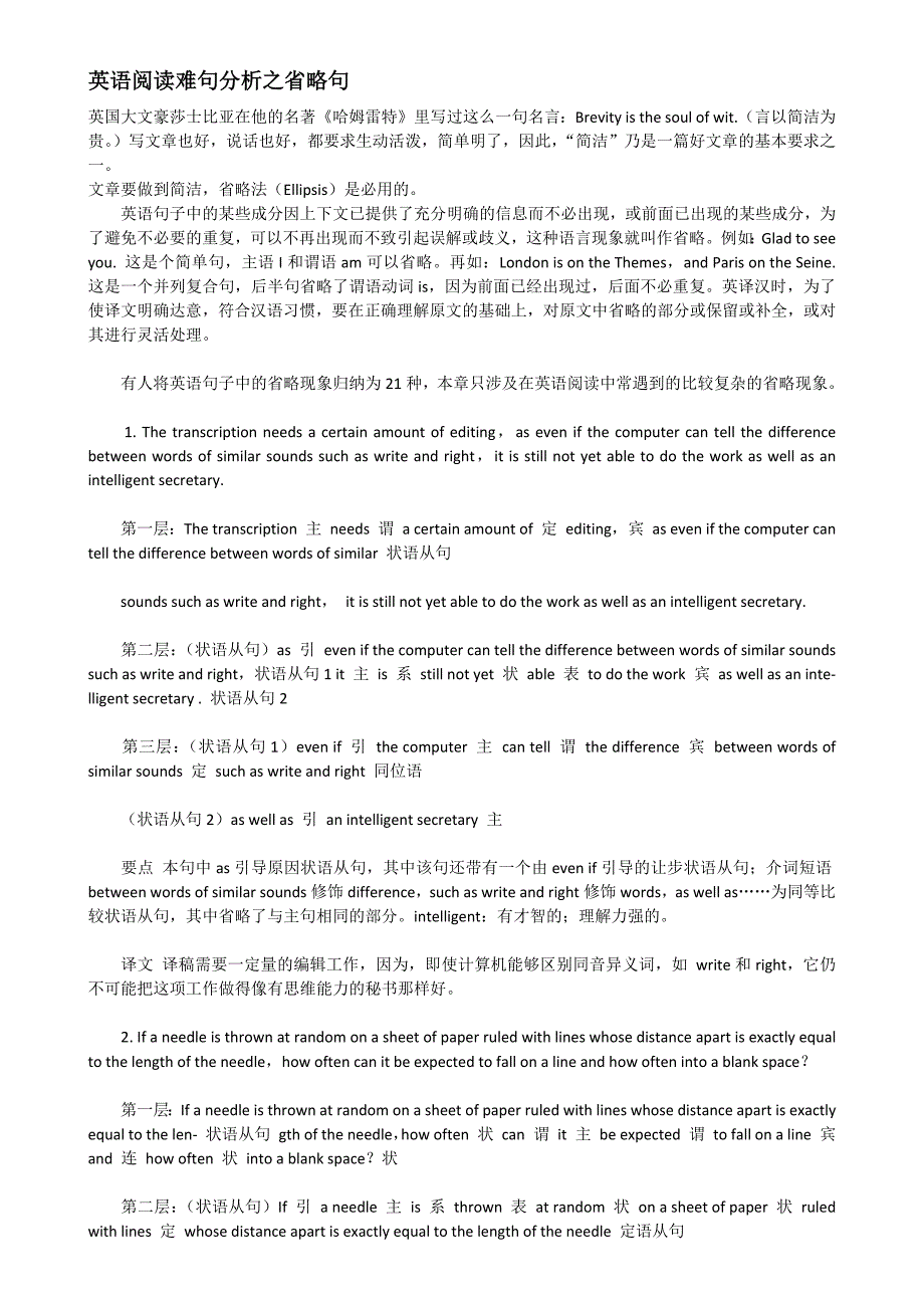 考研英语省略句翻译小技巧_第1页