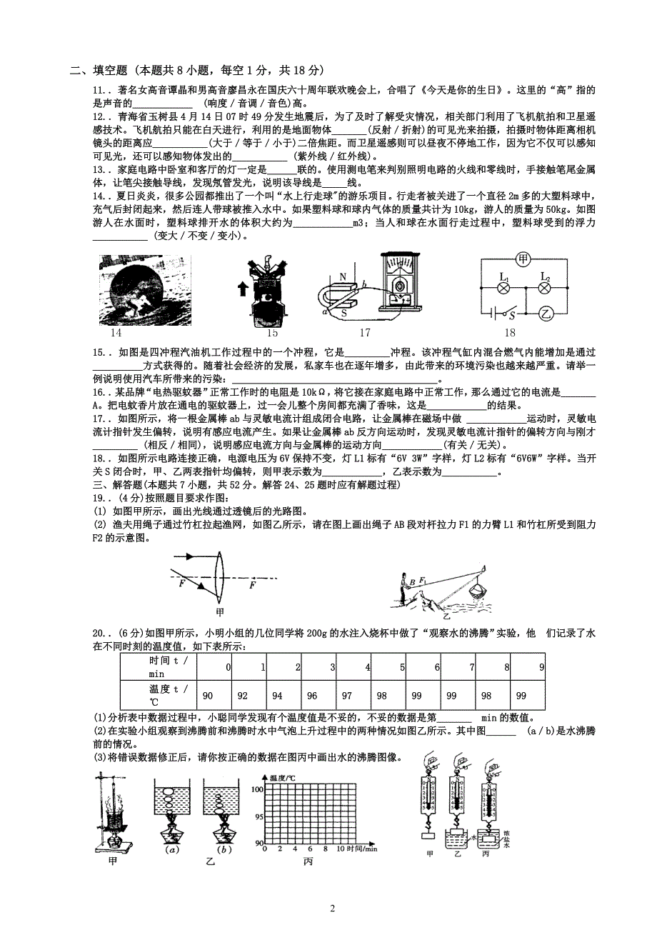 2011年江苏省中考物理模拟试卷_第2页