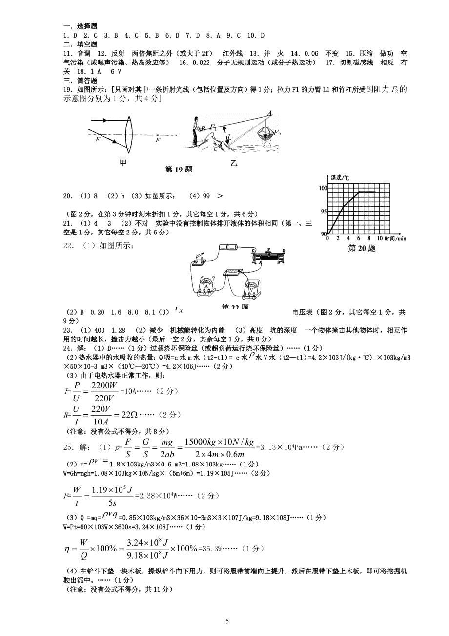 2011年江苏省中考物理模拟试卷_第5页