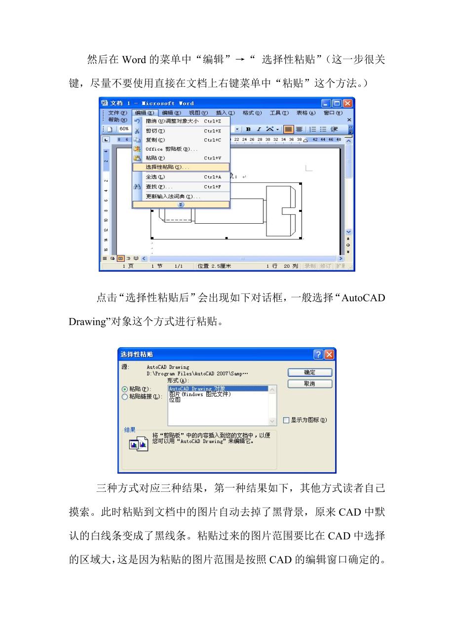 CAD图片(图纸)在Word、Wps中的使用_第2页