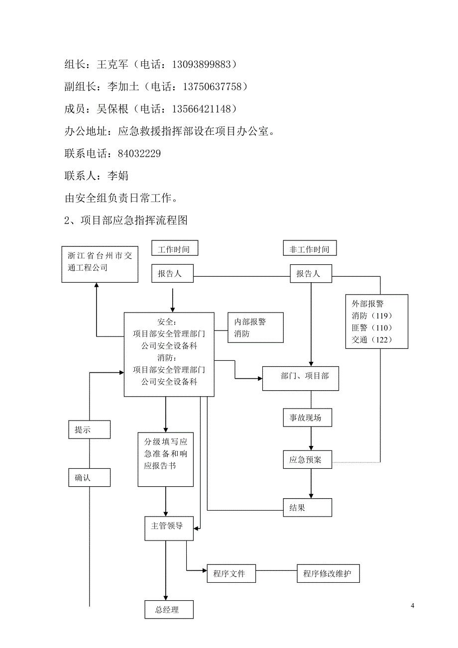 建筑工程施工应急预案(确定)_第4页