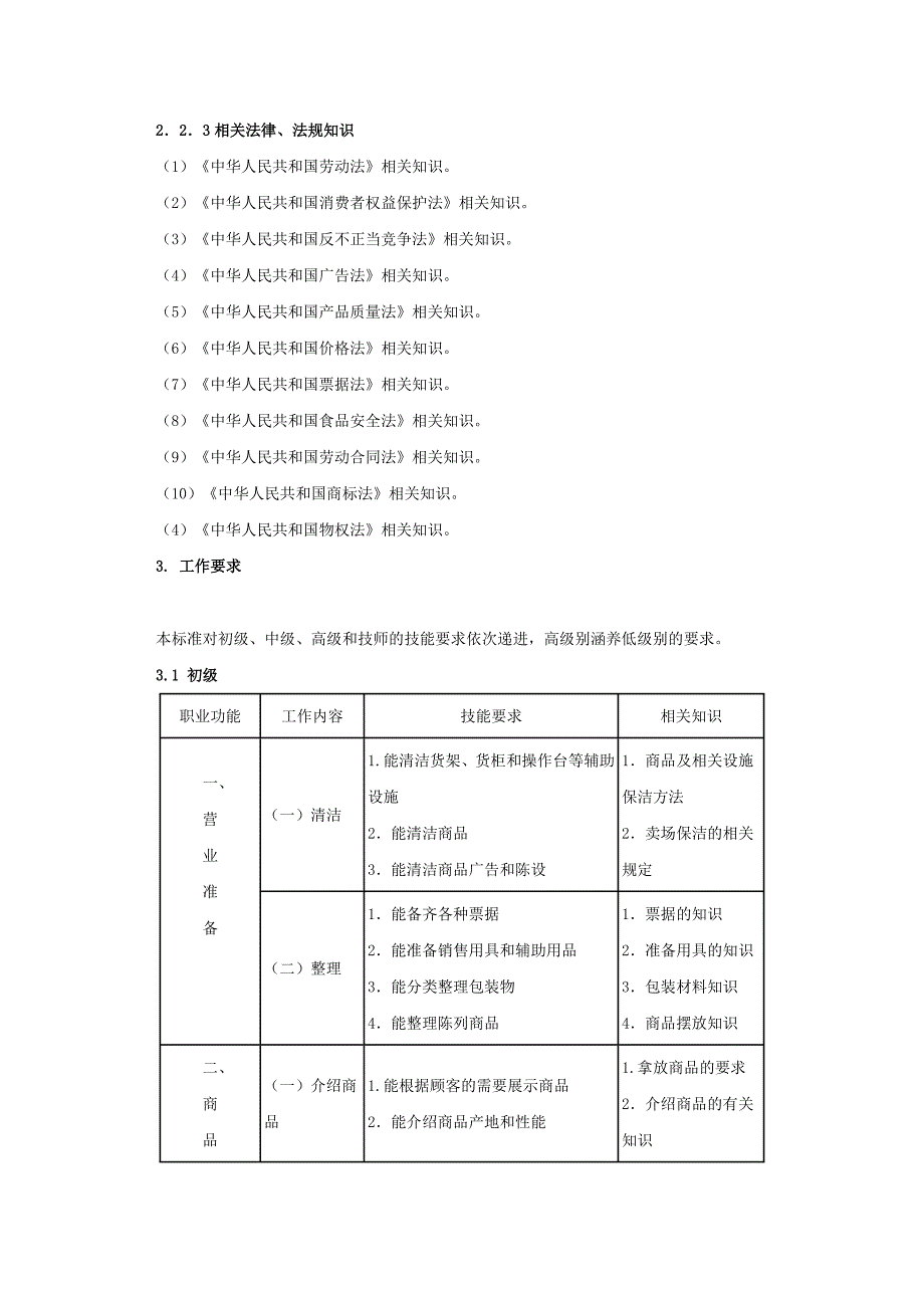 营业员国家职业技能标准_第4页