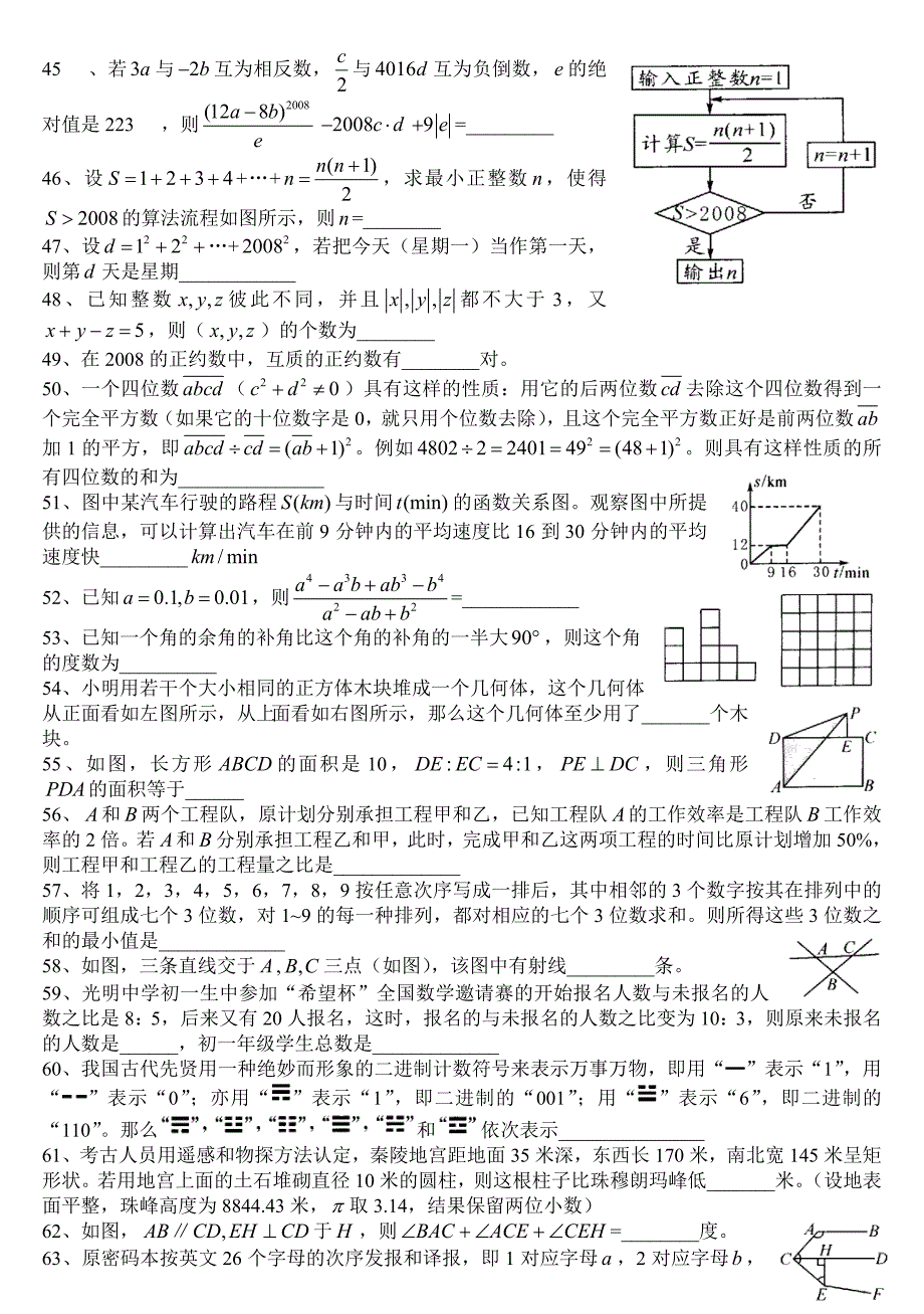 (2008年)“希望杯”全国数学邀请赛培训题_第4页