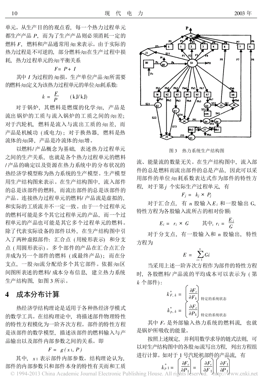 热经济学结构理论在热电联产机组分析中的应用_张晓东_第3页