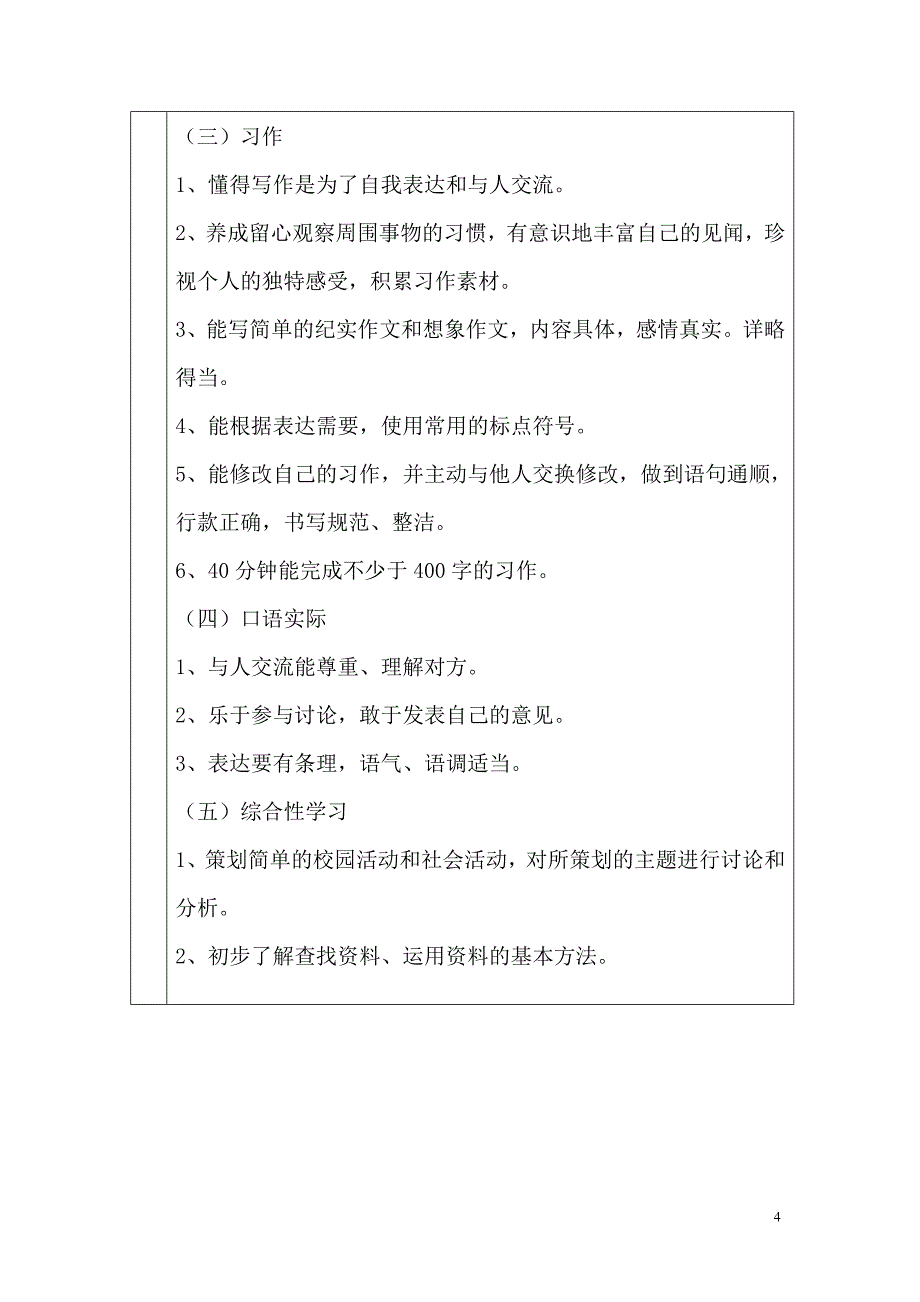 梁父小学六年级语文下册教学计划_第4页