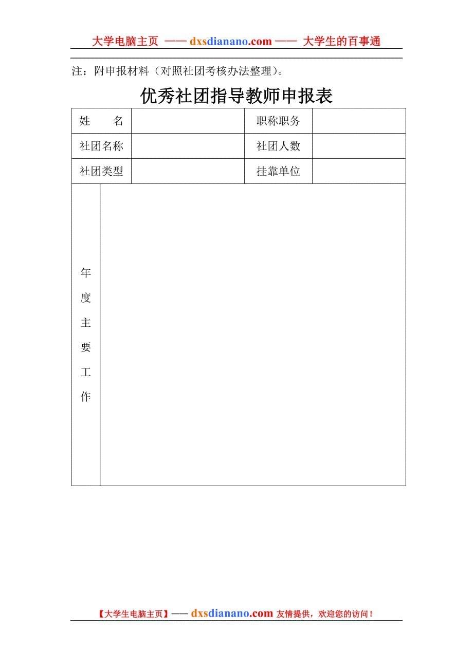 徐州师范大学社团注册申请表_第5页