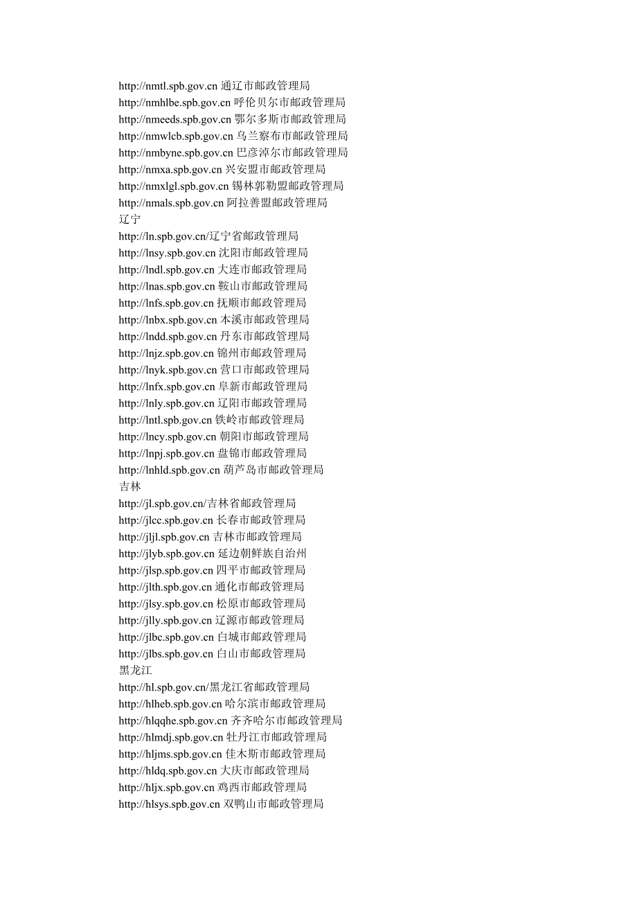 全国各地邮政管理局网站_第2页