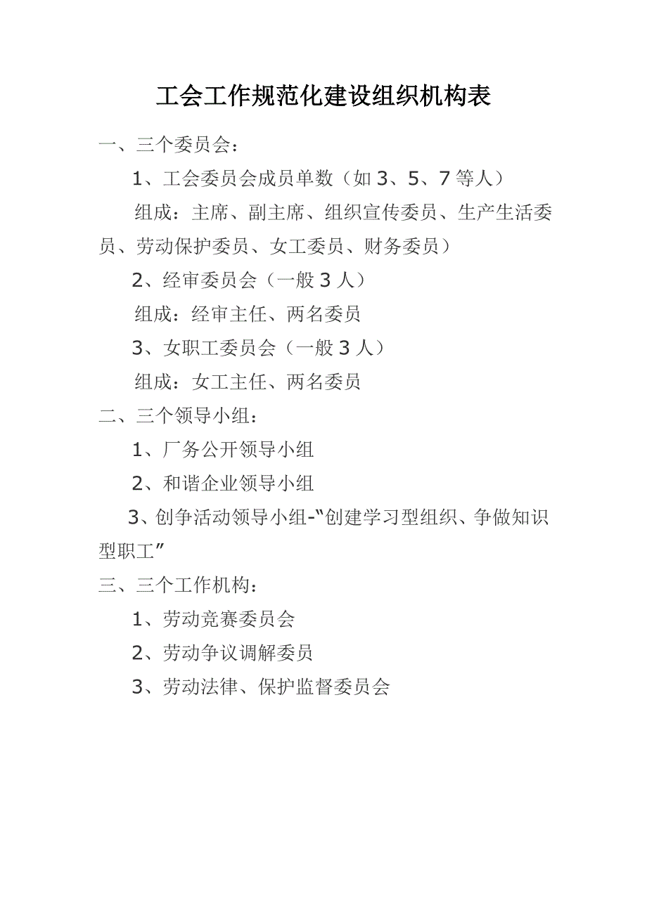 工会成立和建设组织机构表和流程_第1页