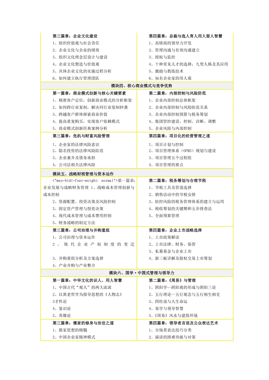 北京大学华商总裁班教程_第2页