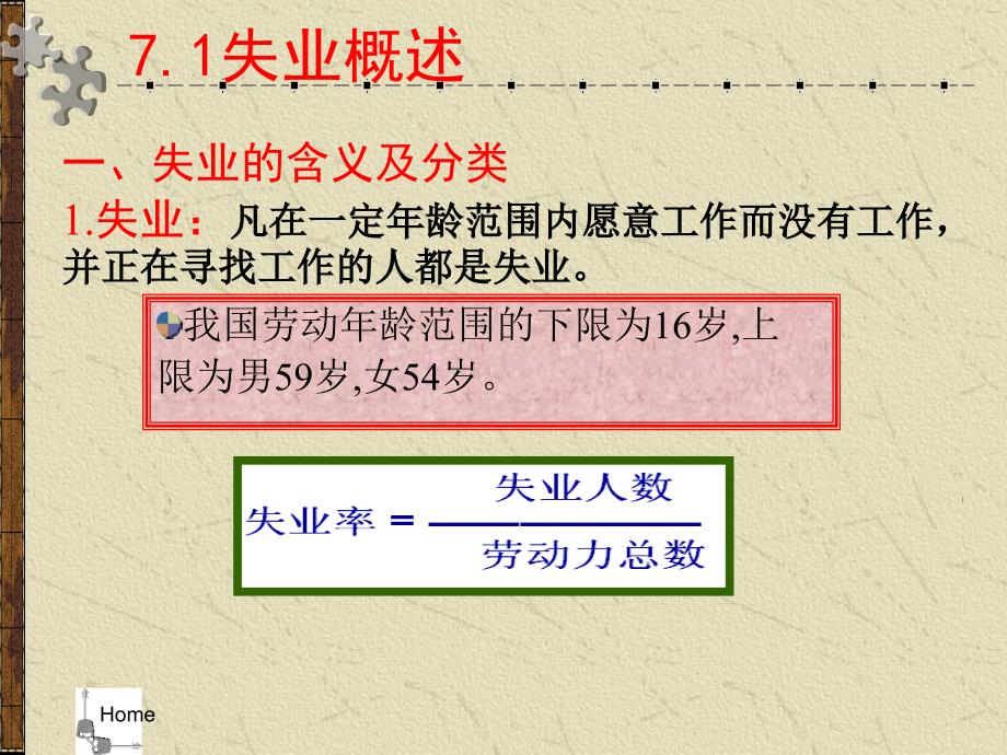 宏观经济学第七章 失业与通货膨胀理论_第3页