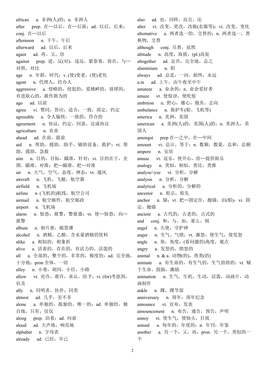 职称英语理工科中级考试B级词汇_第2页