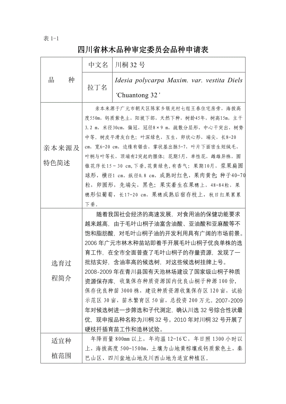 川桐32号良种认定申报书_第2页