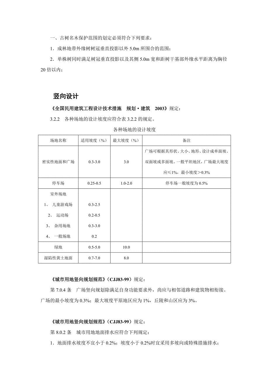 注册建筑师场地设计相关规范的整理_第5页