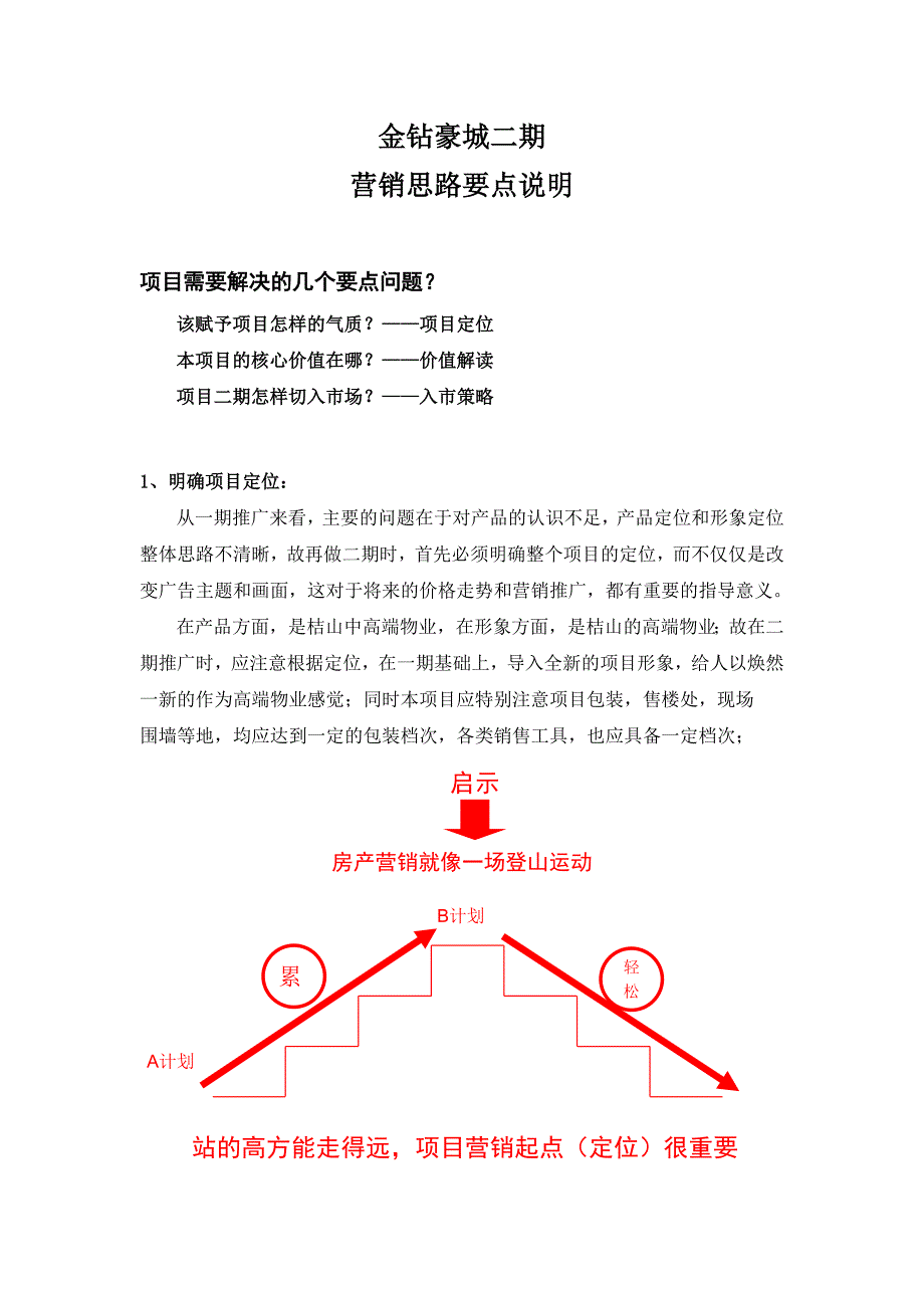 兴义金钻豪城二期营销思路要点说明改_第1页