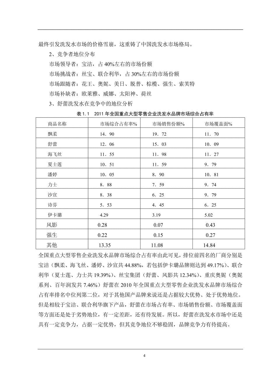 舒蕾洗发水消费者行为分析1_第5页