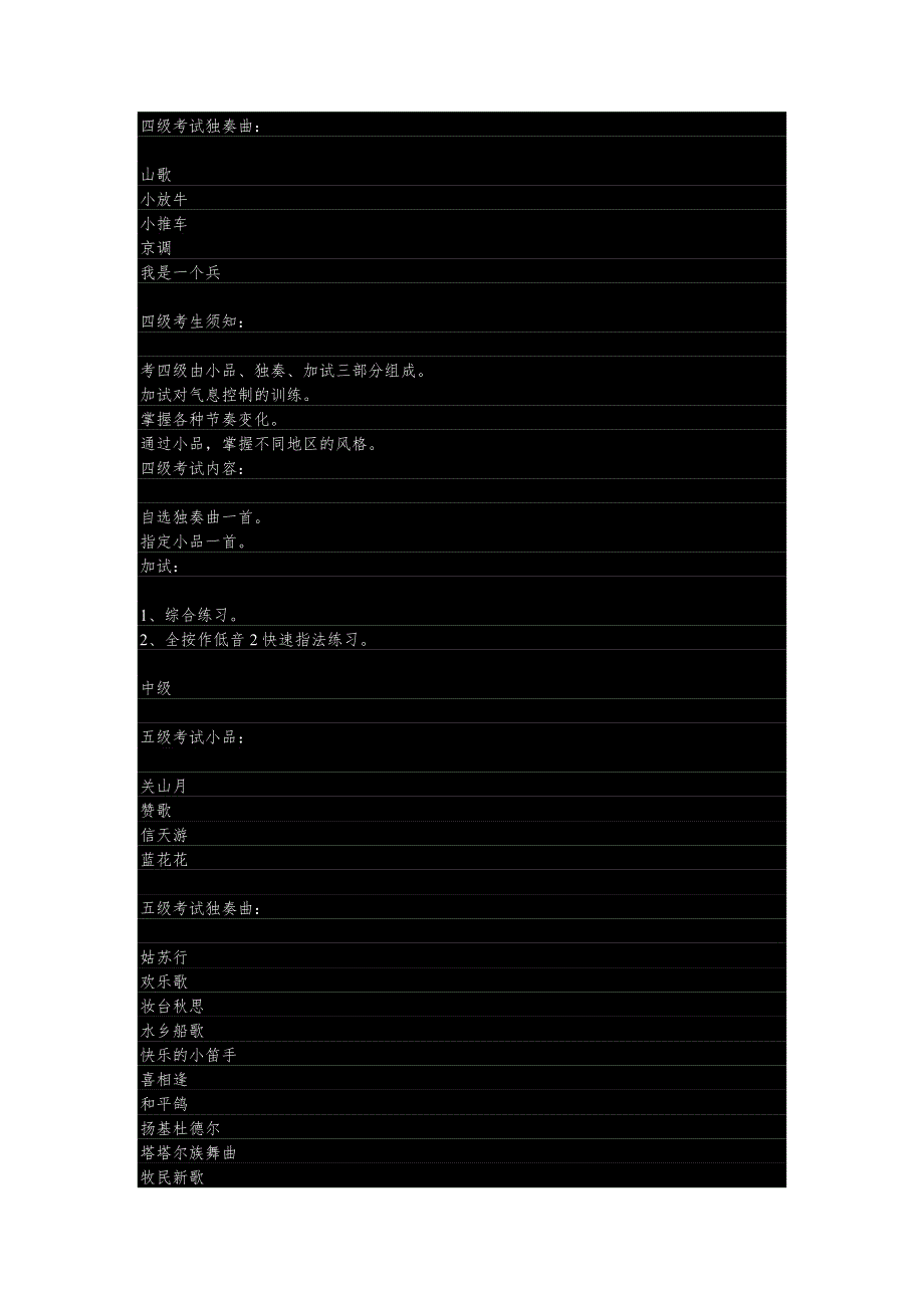 竹笛考试演奏曲目_第3页