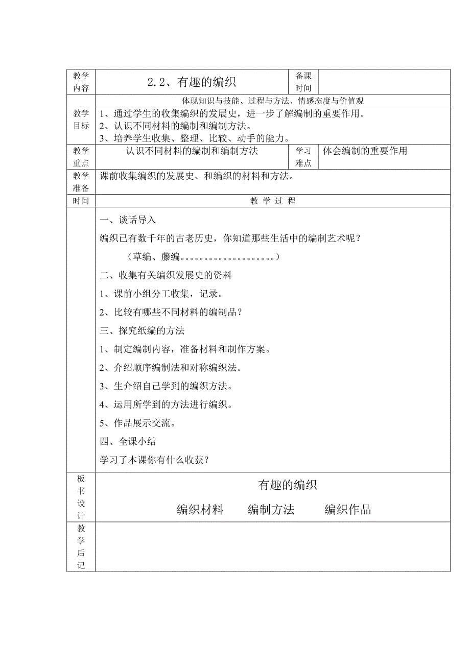 重庆出版社小学四年级上册《综合实践活动》教案_第5页