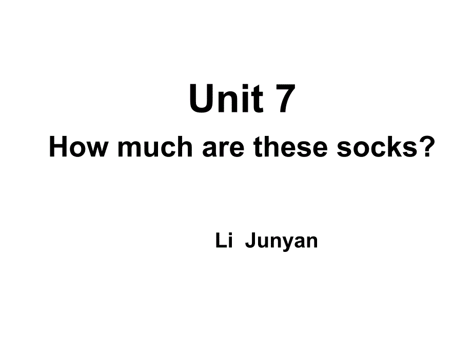 新版新目标七年级英语上册unit7_How_much_are_these_socks_第1页