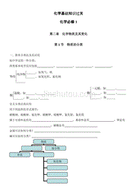 化学基础知识过关