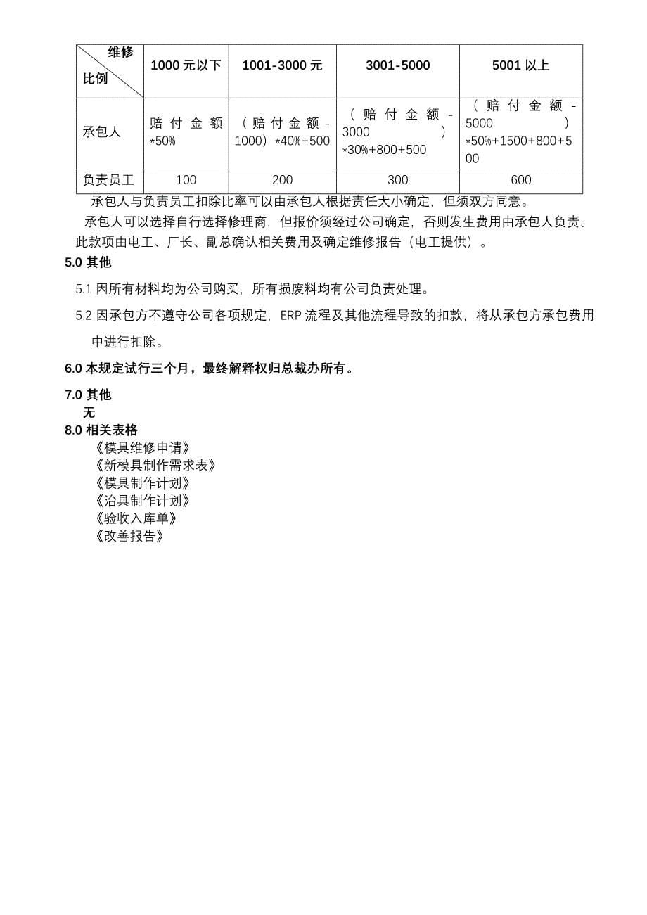 模具车间承包方案_第5页