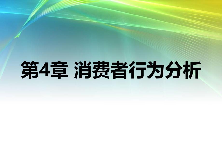 第四章消费者行为分析_第1页