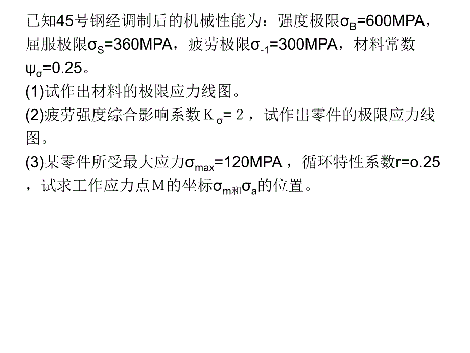 机械设计 疲劳强度复习题_第1页