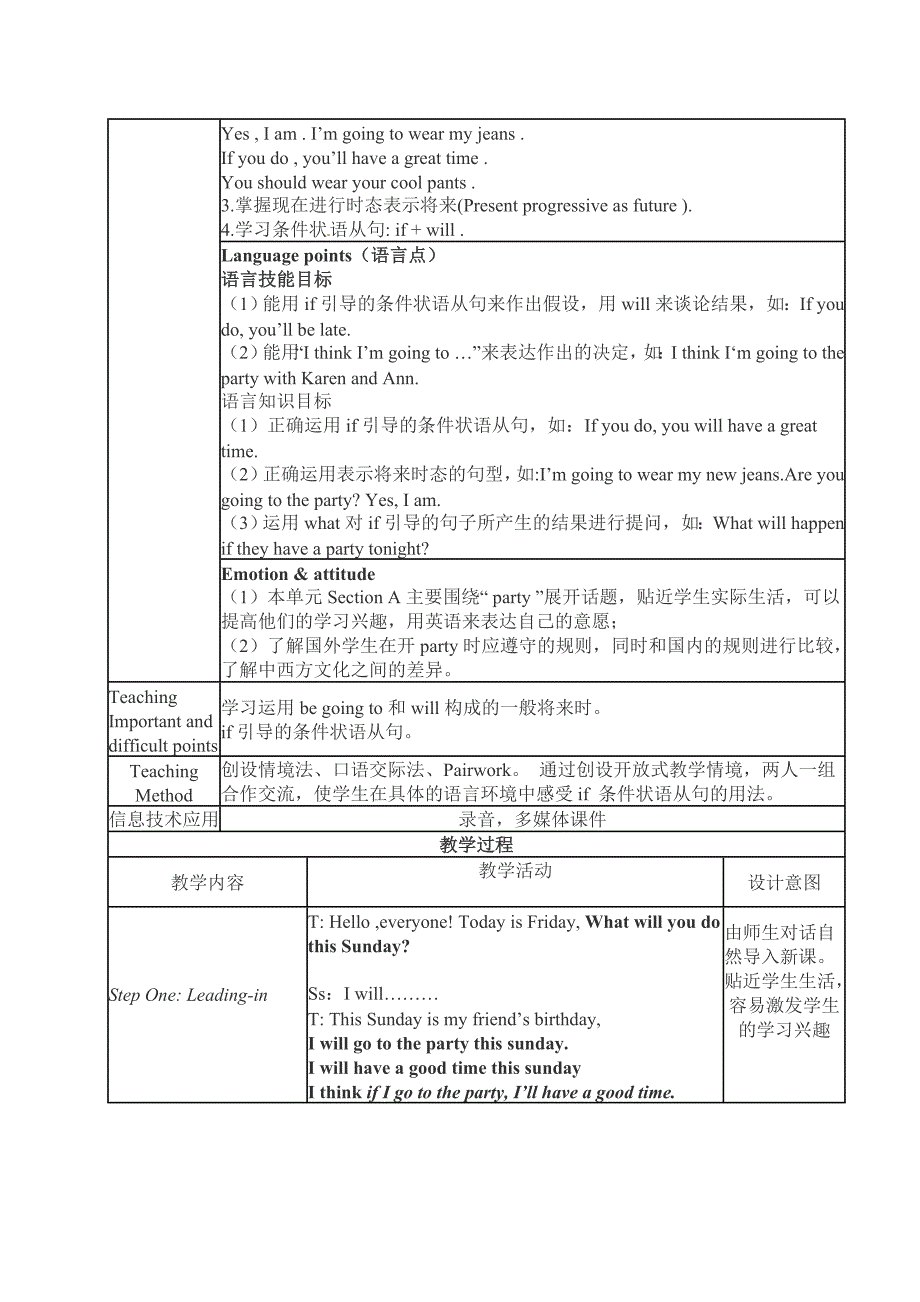 初中英语八年级下教学设计及反思_第2页