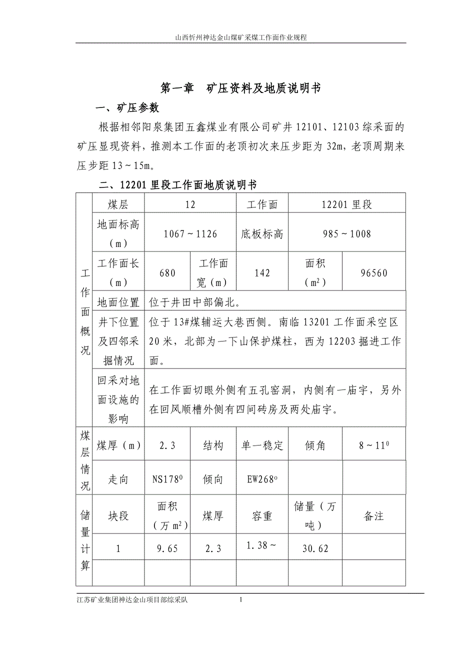 12201综采工作面作业规程_第1页