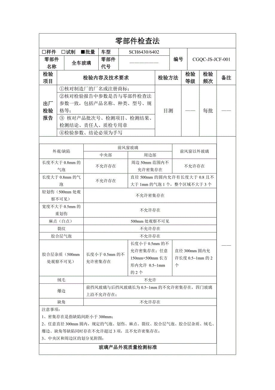 全车玻璃检查法_第1页