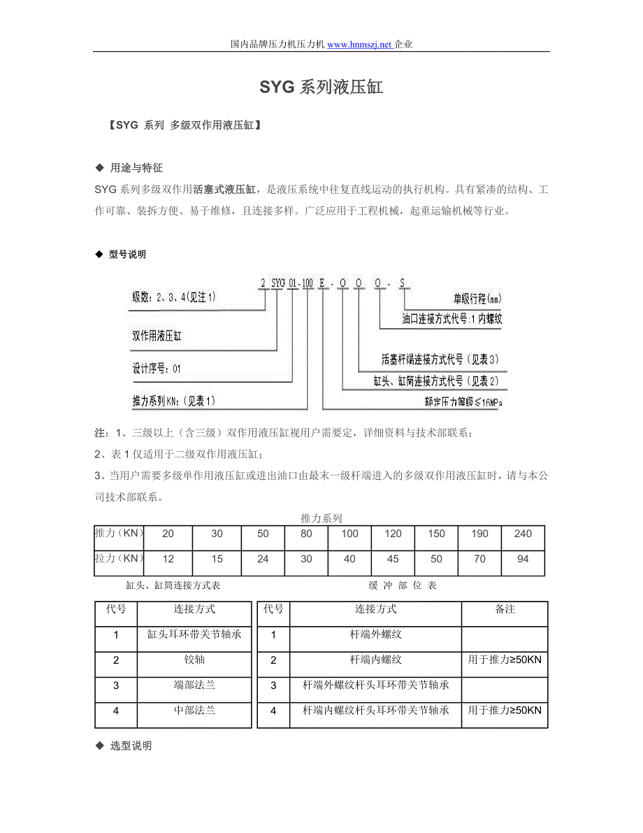 SYG系列液压缸_第1页