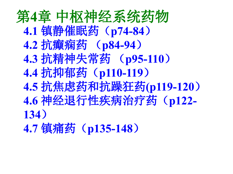 第4章(中枢神经系统药物)(模板)(2)_第1页