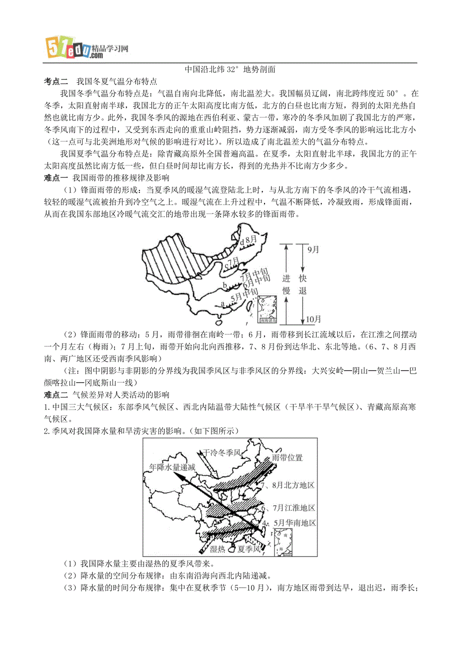 2007年高中总复习第一轮地理第四部分第一单元第二节中国的地形与气候_第3页